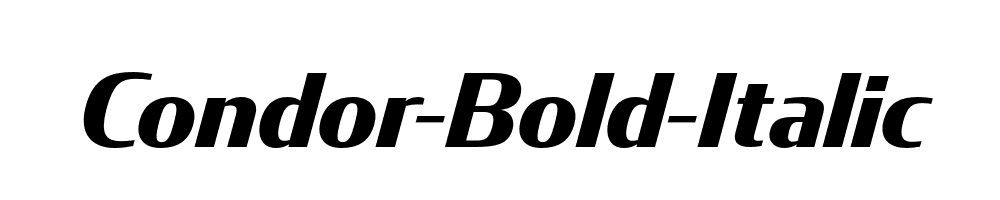 Condor-Bold-Italic