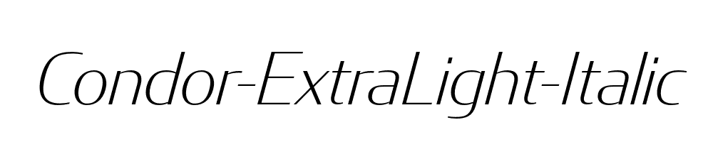 Condor-ExtraLight-Italic