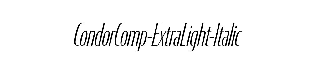 CondorComp-ExtraLight-Italic