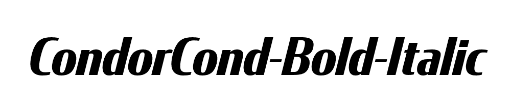 CondorCond-Bold-Italic