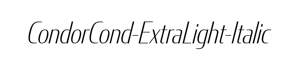 CondorCond-ExtraLight-Italic