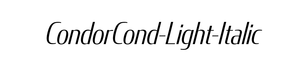 CondorCond-Light-Italic