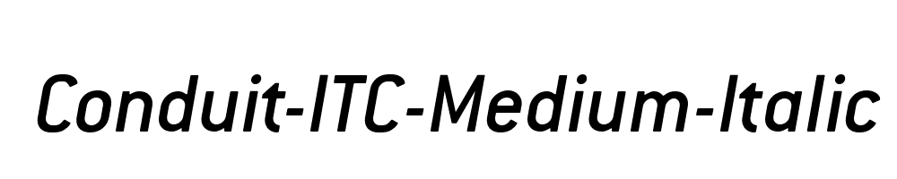 Conduit-ITC-Medium-Italic