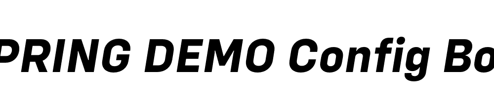  DEMO Config Bold Italic