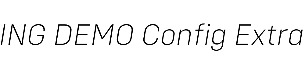  DEMO Config ExtraLight Italic