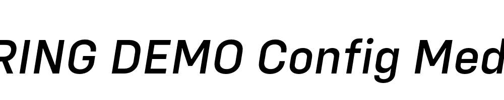  DEMO Config Medium Italic