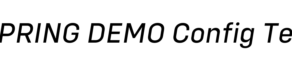  DEMO Config Text Italic