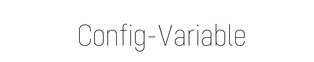 Config-Variable