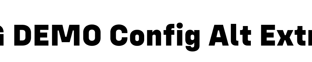  DEMO Config Alt ExtraBold Regular