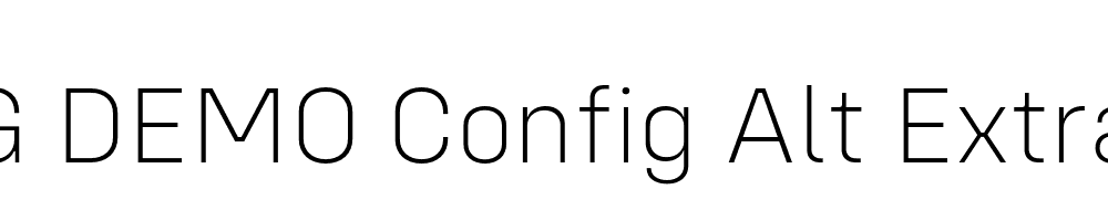  DEMO Config Alt ExtraLight Regular