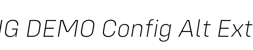  DEMO Config Alt ExtraLight Italic