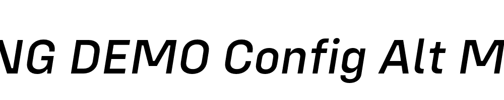  DEMO Config Alt Medium Italic