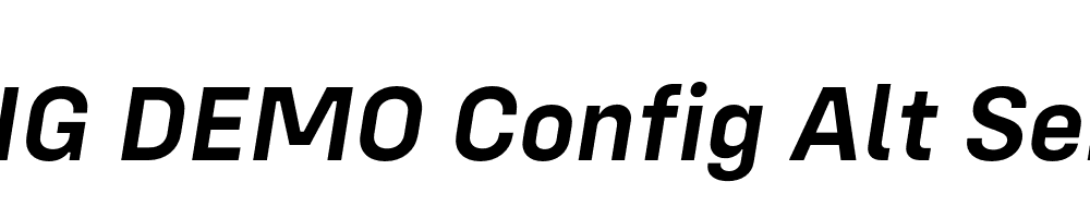  DEMO Config Alt SemiBold Italic