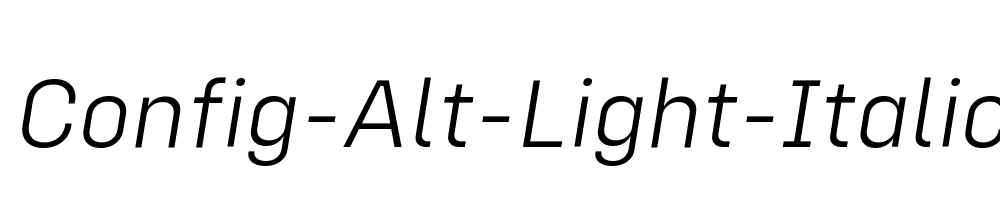 Config-Alt-Light-Italic