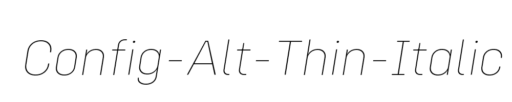 Config-Alt-Thin-Italic