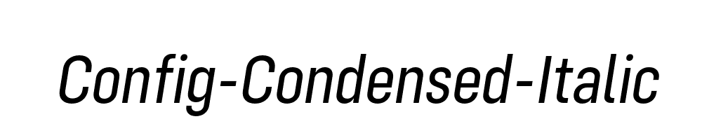 Config-Condensed-Italic