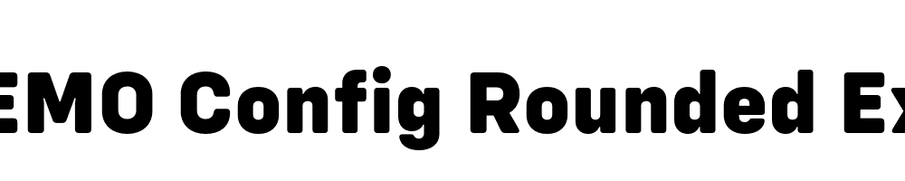  DEMO Config Rounded ExtraBold Regular