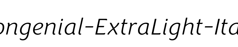 Congenial-ExtraLight-Italic