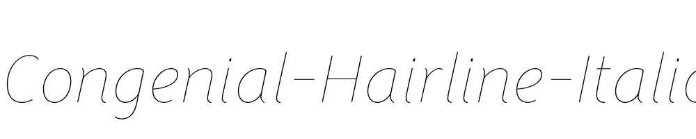 Congenial-Hairline-Italic