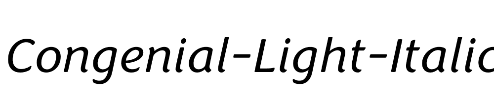 Congenial-Light-Italic