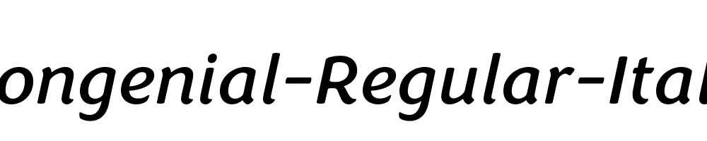 Congenial-Regular-Italic