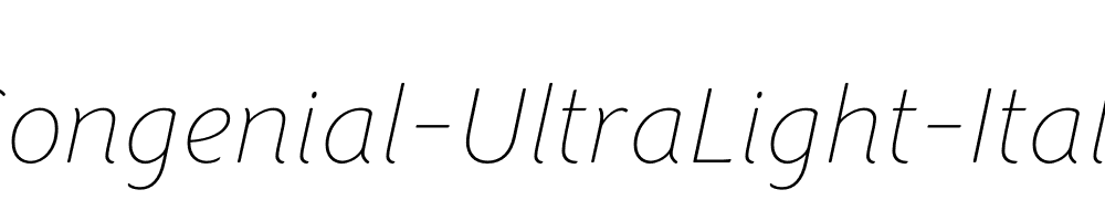 Congenial-UltraLight-Italic