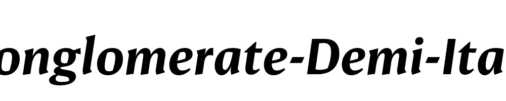 Conglomerate-Demi-Italic