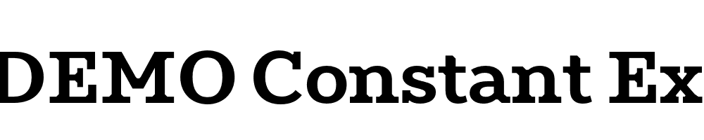  DEMO Constant ExtraBold Regular