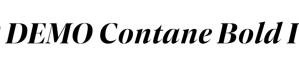 FSP DEMO Contane Bold Italic