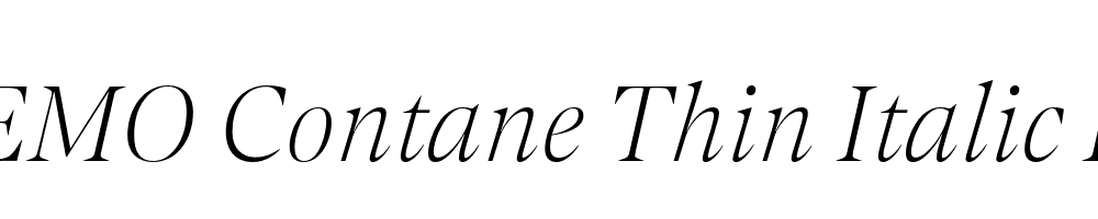 FSP DEMO Contane Thin Italic Regular