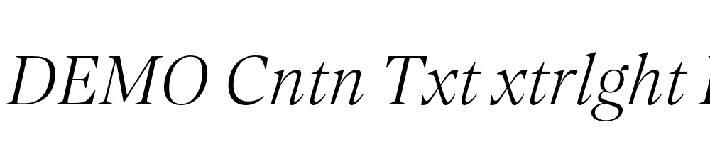 FSP DEMO Cntn Txt xtrlght Italic