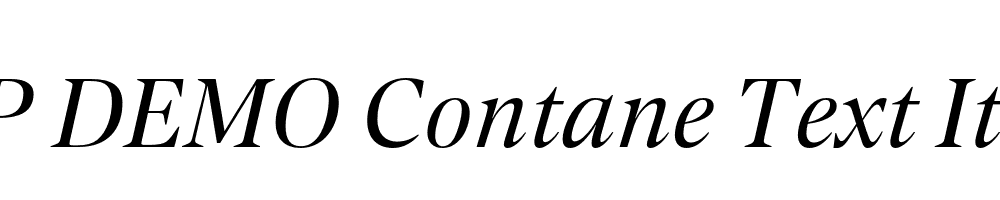 FSP DEMO Contane Text Italic