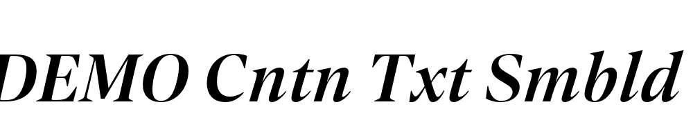 FSP DEMO Cntn Txt Smbld Italic