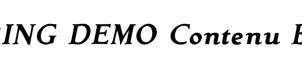  DEMO Contenu Black Italic