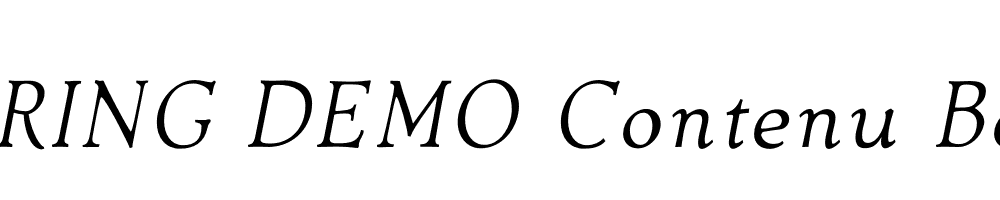  DEMO Contenu Book Italic