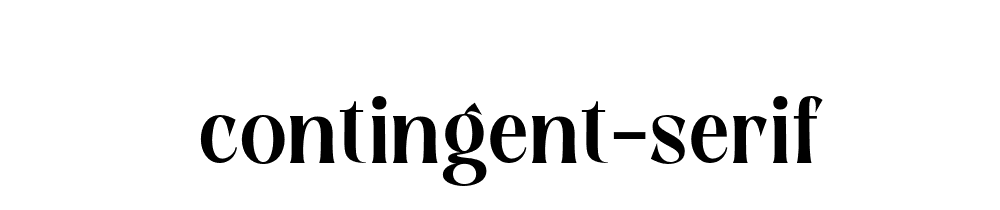 Contingent Serif