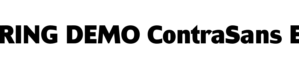  DEMO ContraSans ExtraBold