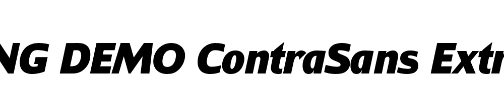  DEMO ContraSans ExtraBold Italic