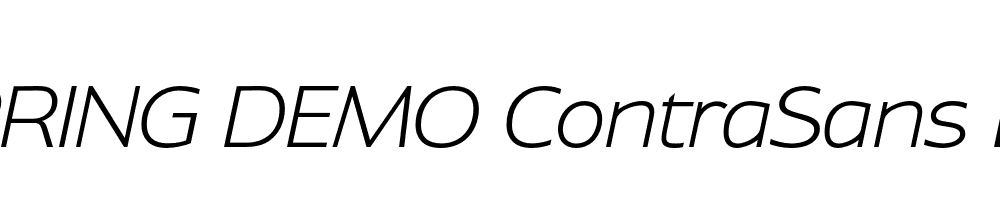  DEMO ContraSans LightItalic