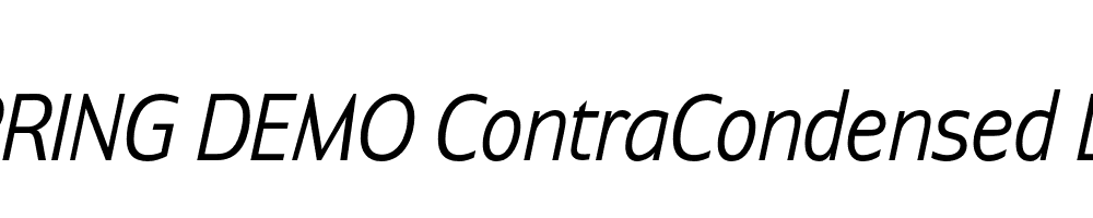  DEMO ContraCondensed LightItalic