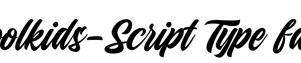 Coolkids Script Type Face