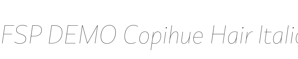 FSP DEMO Copihue Hair Italic