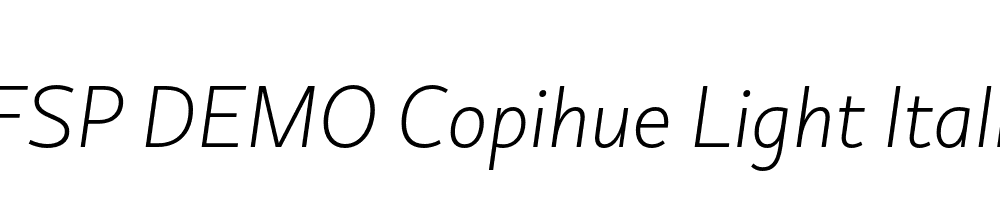 FSP DEMO Copihue Light Italic