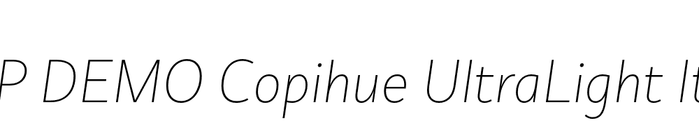 FSP DEMO Copihue UltraLight Italic