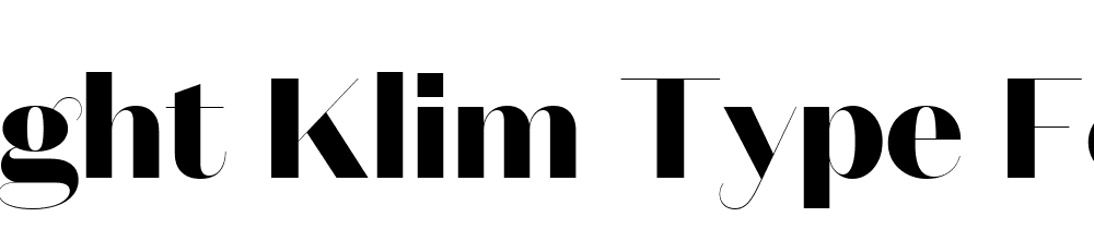 Copyright Klim Type Foundry