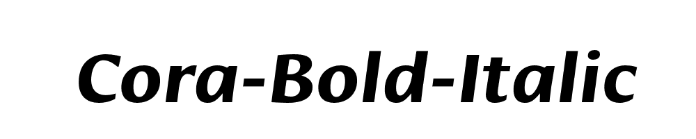 Cora-Bold-Italic