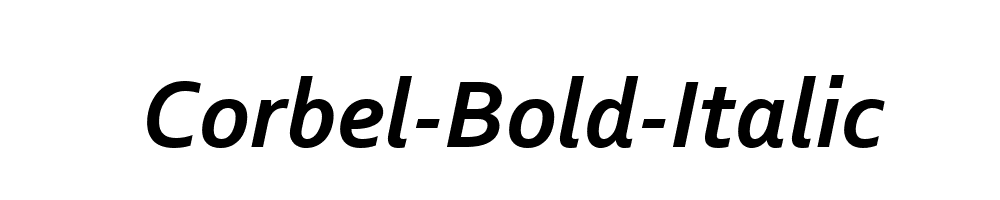 Corbel-Bold-Italic