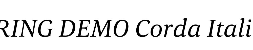  DEMO Corda Italic Regular