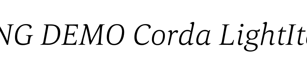  DEMO Corda LightItalic Regular