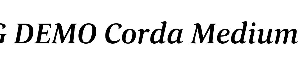  DEMO Corda MediumItalic Regular